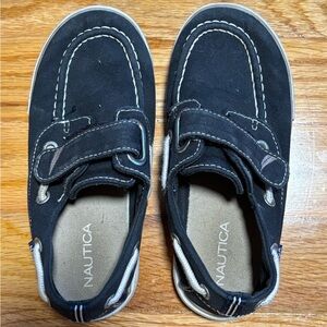 Nautica Kids navy canvas boat shoe